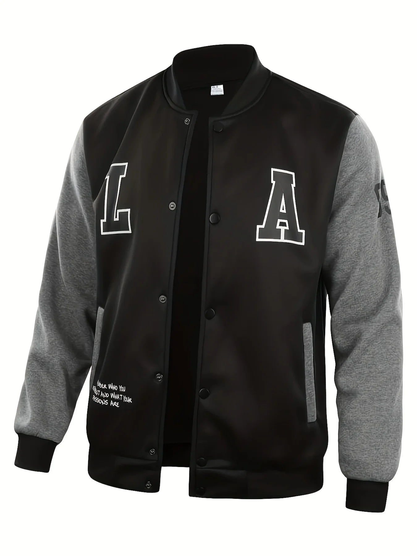 Lässige Farbblock-Knöpfen Für Den Schul-Baseball Jacke | tif-shop24.de