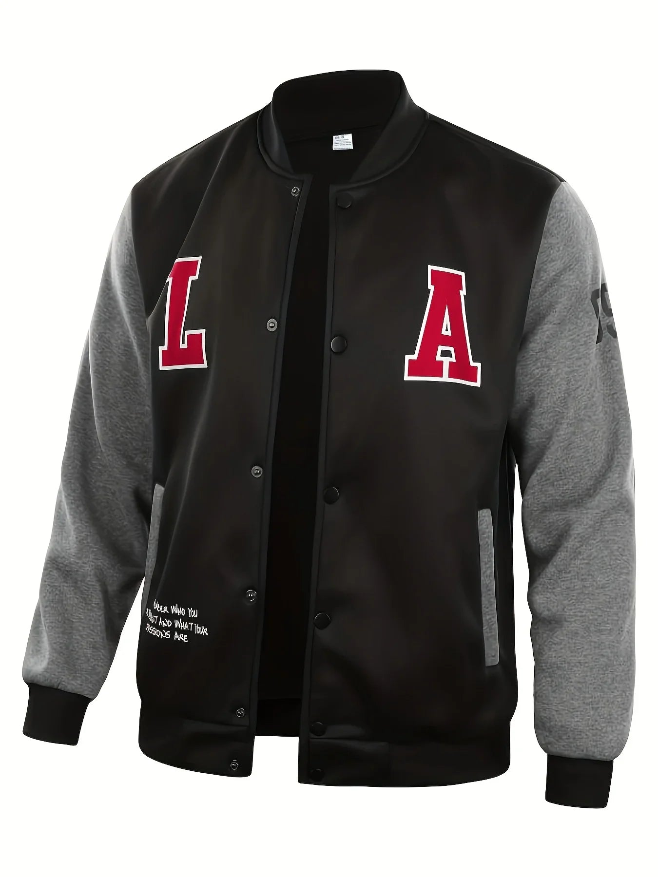 Lässige Farbblock-Knöpfen Für Den Schul-Baseball Jacke | tif-shop24.de