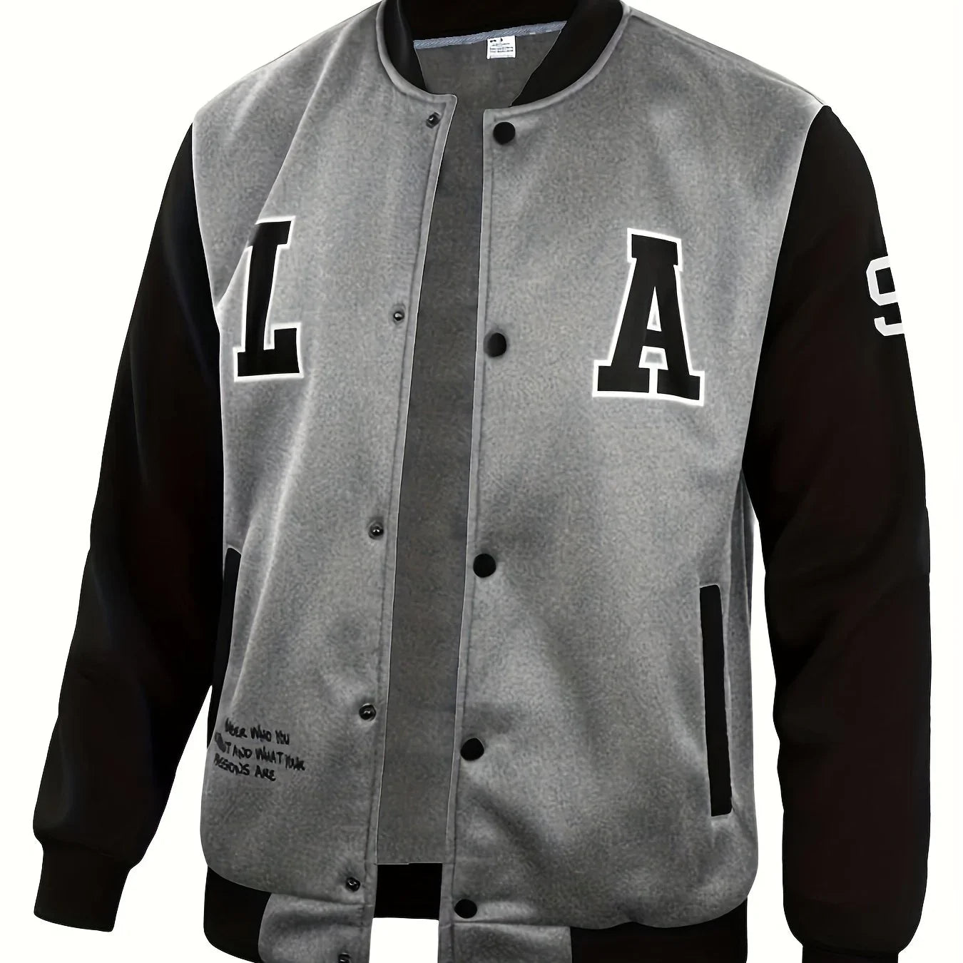Lässige Farbblock-Knöpfen Für Den Schul-Baseball Jacke - tif-shop24.de