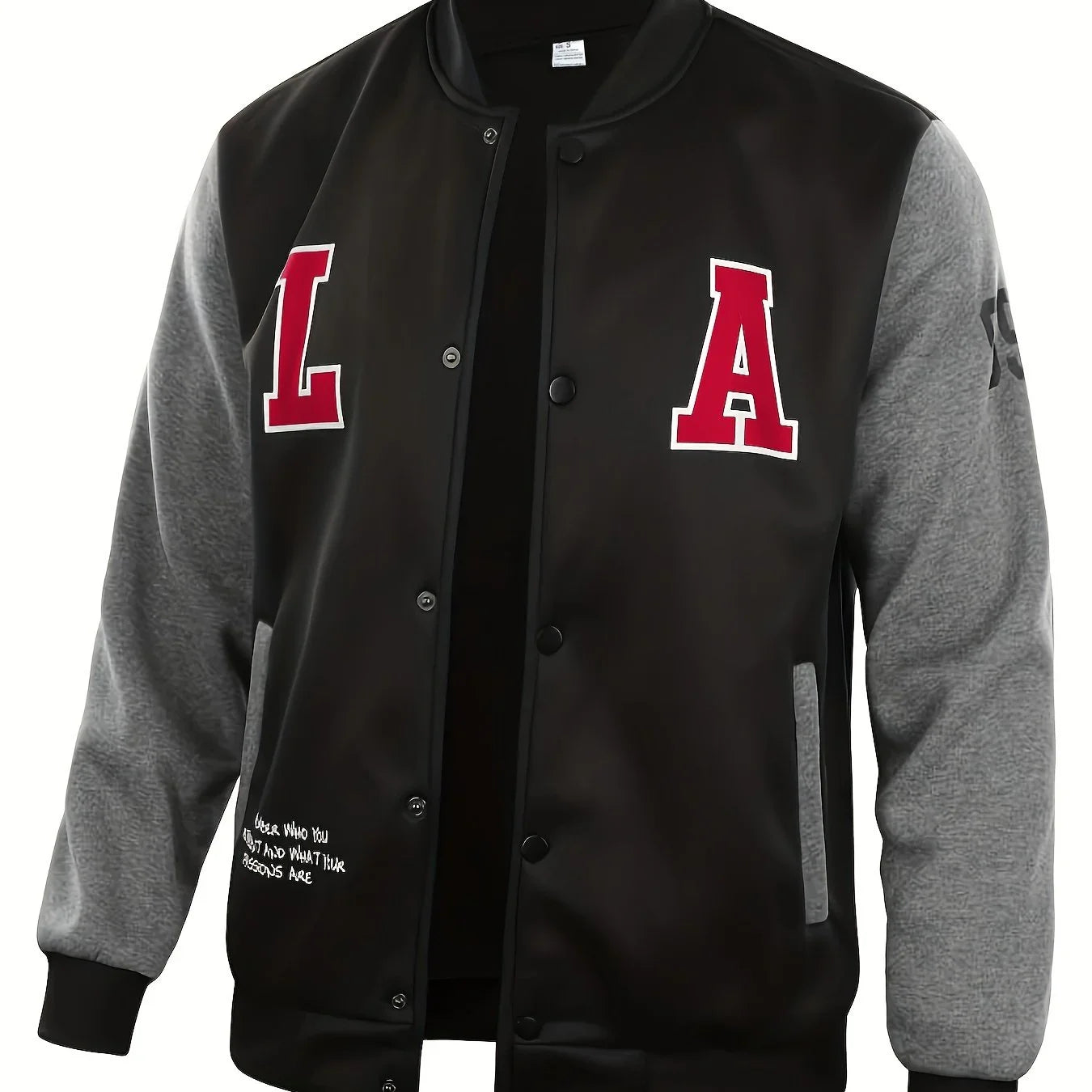 Lässige Farbblock-Knöpfen Für Den Schul-Baseball Jacke | tif-shop24.de