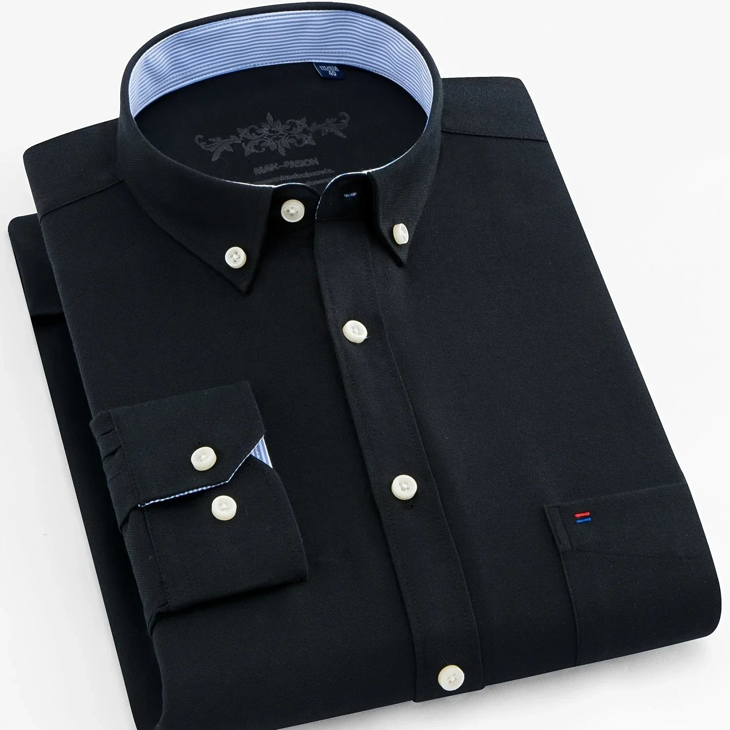 Modisches Baumwollmischung, Formelles Atmungsaktives Hemd Mit Revers Und Knopfleiste Für Geschäftliche Aktivitäten - tif-shop24.de