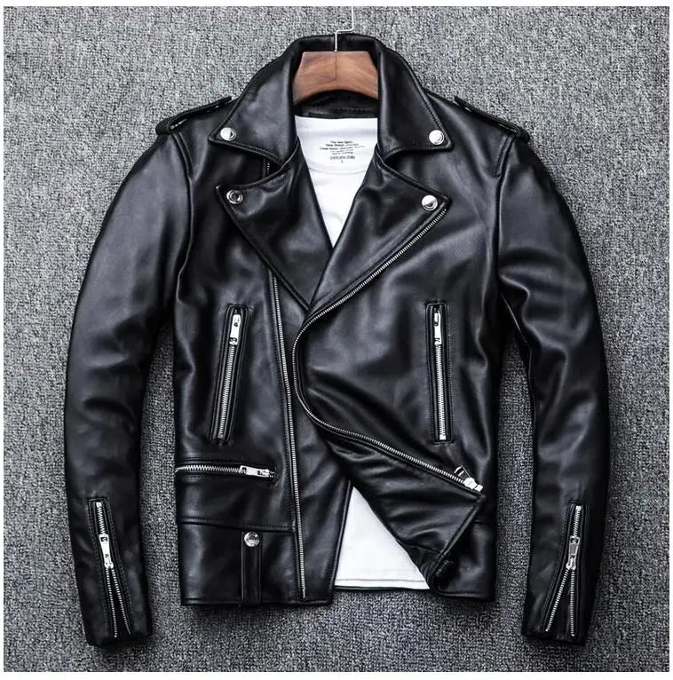 Brandneue Biker Echtleder Mode im Plus-Size-Stil Schaffelljacke - tif-shop24.de