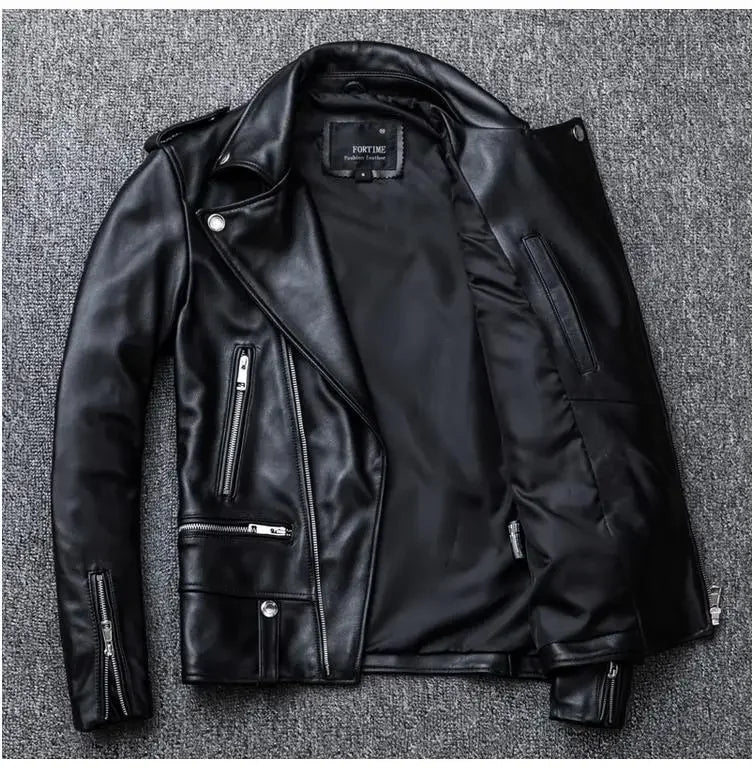 Brandneue Biker Echtleder Mode im Plus-Size-Stil Schaffelljacke | tif-shop24.de