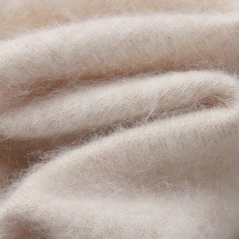 New Cashmere Sweater V-neck Knit Bottoming Shirt Long-Sleeve High-End Mink Tops | tif-shop24.de