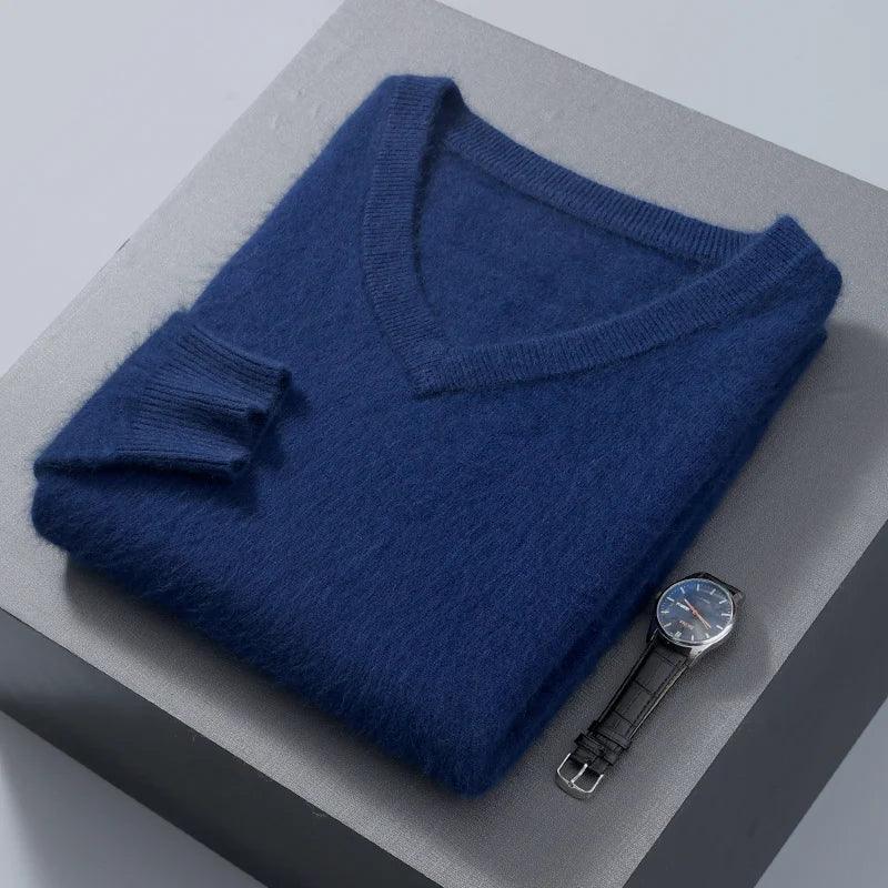 New Cashmere Sweater V-neck Knit Bottoming Shirt Long-Sleeve High-End Mink Tops | tif-shop24.de