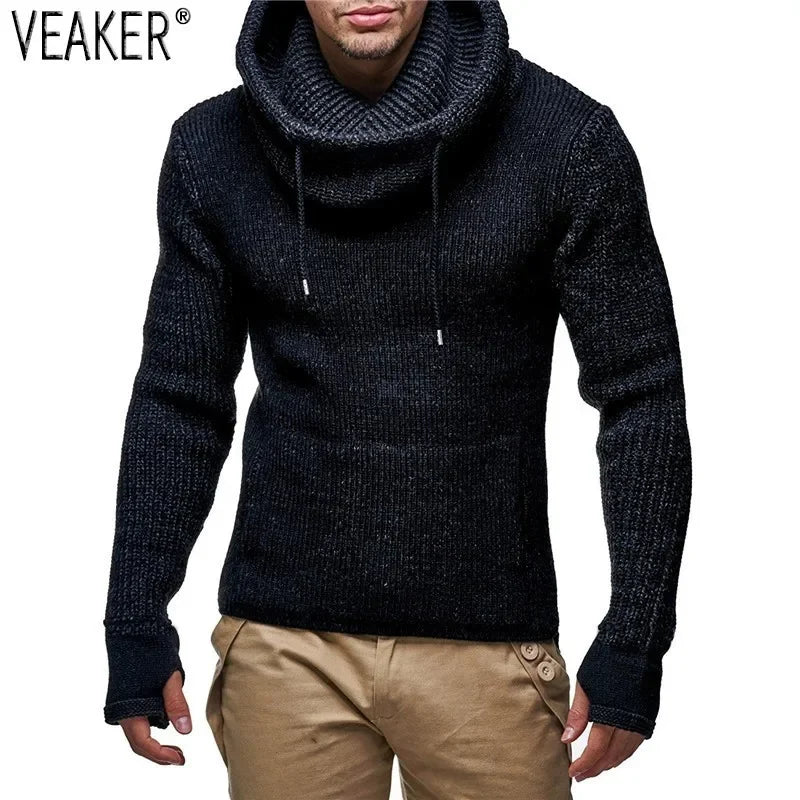 New Turtleneck High Street Solid Color Sweaters Slim Fit Knitted Sweater - tif-shop24.de