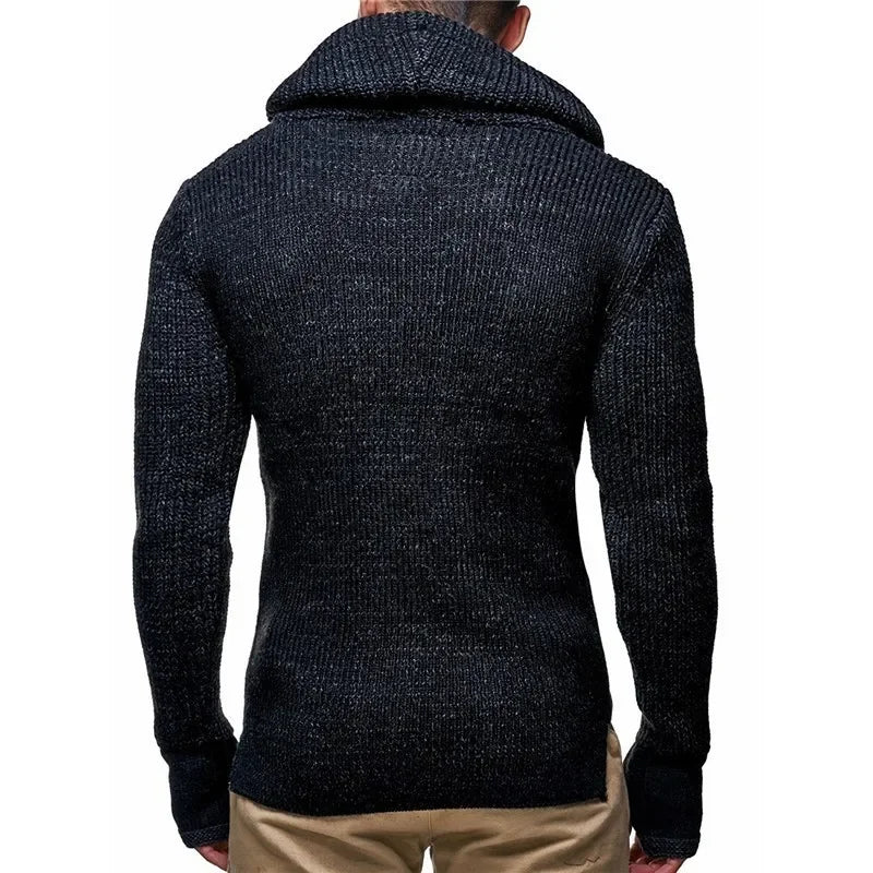 New Turtleneck High Street Solid Color Sweaters Slim Fit Knitted Sweater | tif-shop24.de