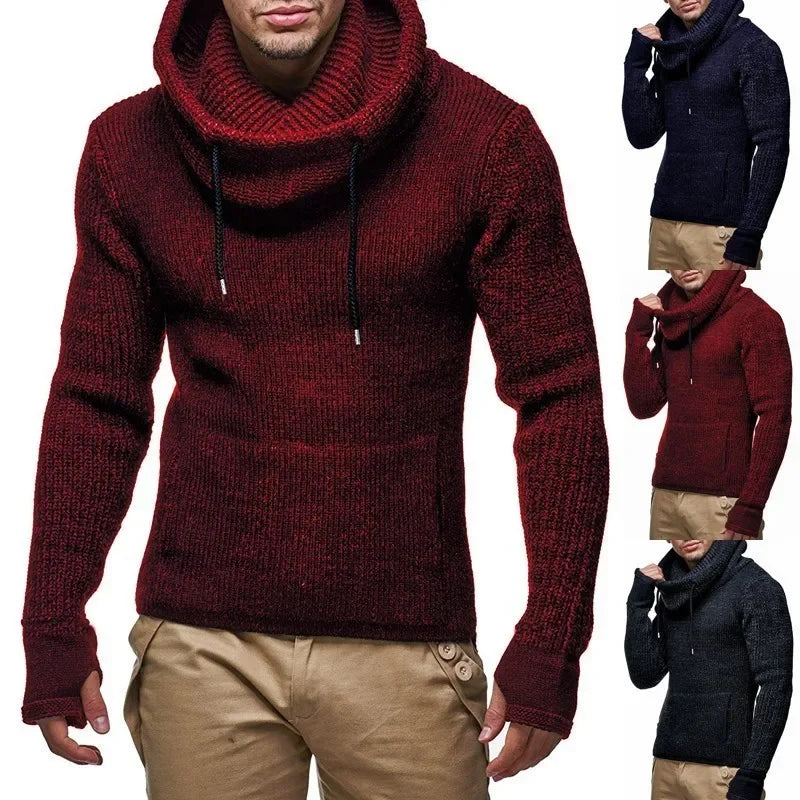 New Turtleneck High Street Solid Color Sweaters Slim Fit Knitted Sweater | tif-shop24.de
