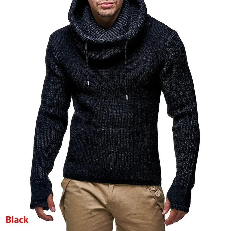 New Turtleneck High Street Solid Color Sweaters Slim Fit Knitted Sweater | tif-shop24.de