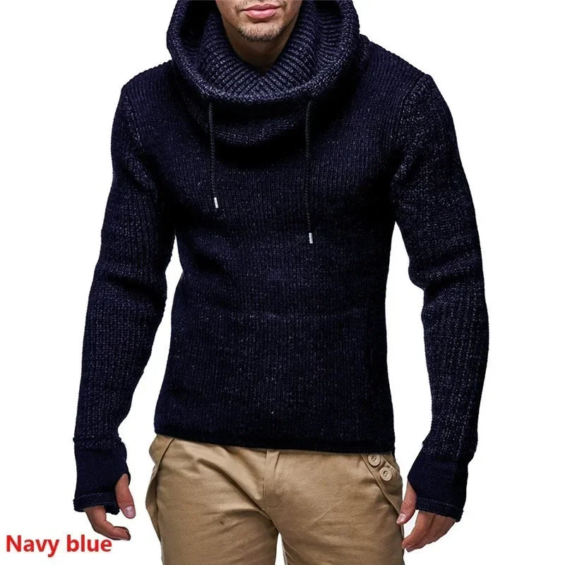 New Turtleneck High Street Solid Color Sweaters Slim Fit Knitted Sweater | tif-shop24.de