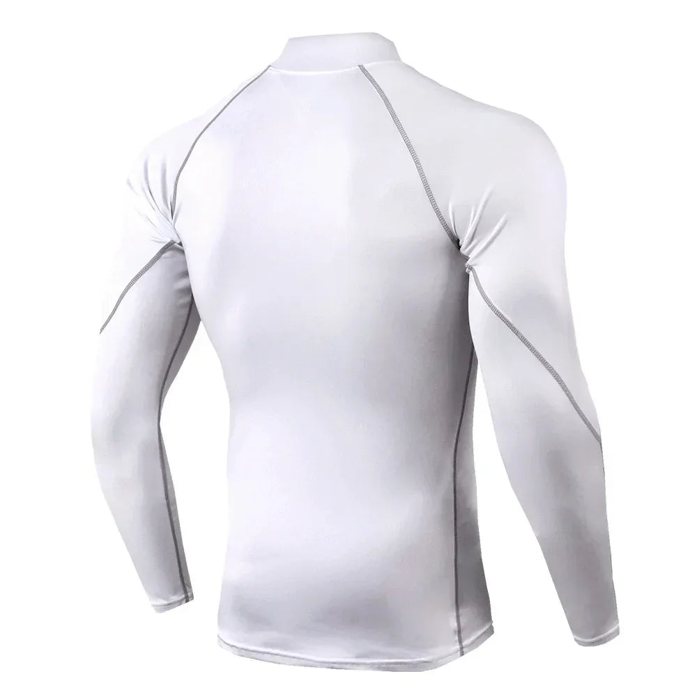 Men Sport T-shirt Quick Dry Bodybuilding Running Shirt Long Sleeve Compression Top Gym T Shirt Men Fitness Tight Rashgard | tif-shop24.de
