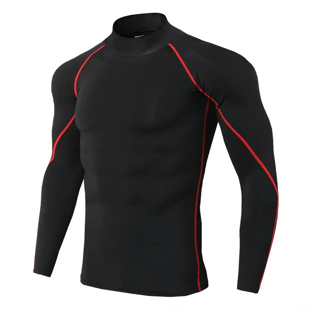 Men Sport T-shirt Quick Dry Bodybuilding Running Shirt Long Sleeve Compression Top Gym T Shirt Men Fitness Tight Rashgard | tif-shop24.de