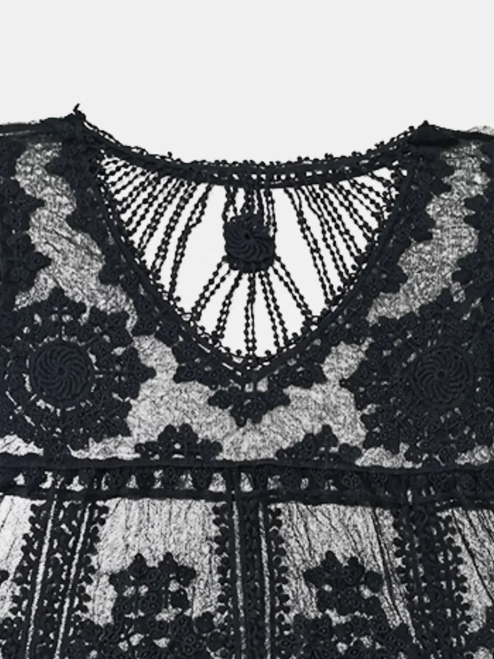 Lace Round Neck Cover-Up - tif-shop24.de