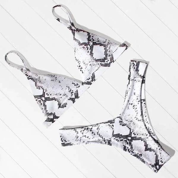 OMKAGI Bikini Micro Leopard Badeanzug Set mit hohem Schnitt - tif-shop24.de