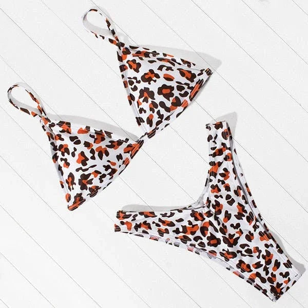 OMKAGI Bikini Micro Leopard Badeanzug Set mit hohem Schnitt - tif-shop24.de