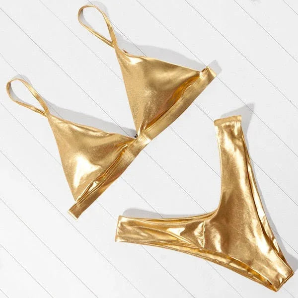 OMKAGI Bikini Micro Leopard Badeanzug Set mit hohem Schnitt - tif-shop24.de