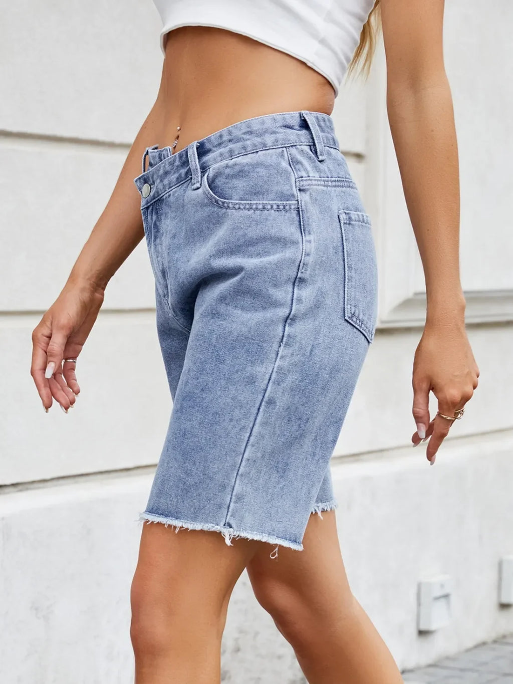 Raw Hem Denim Shorts - tif-shop24.de