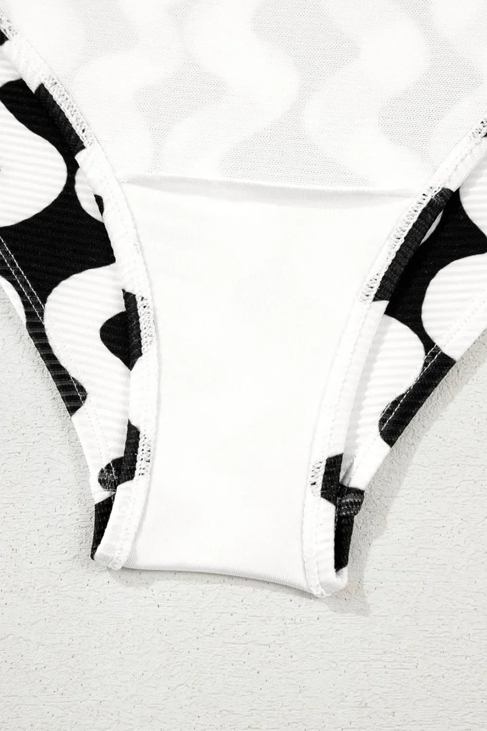 Tied Front Contrast Striped One-Piece Swimsuit - tif-shop24.de