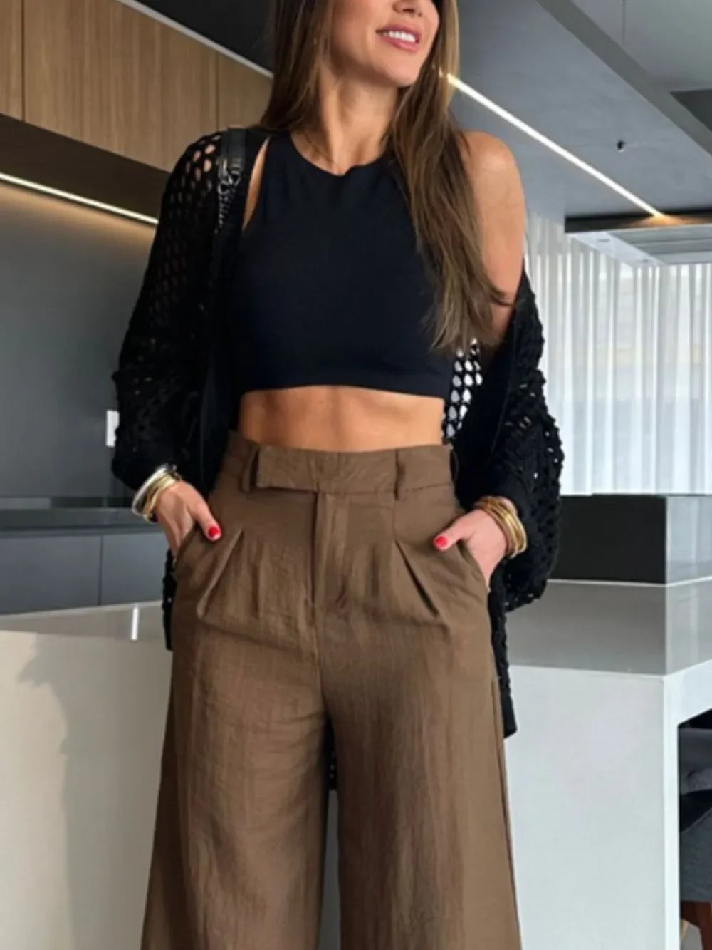 Hollow Out Open Front Cover-Up - tif-shop24.de