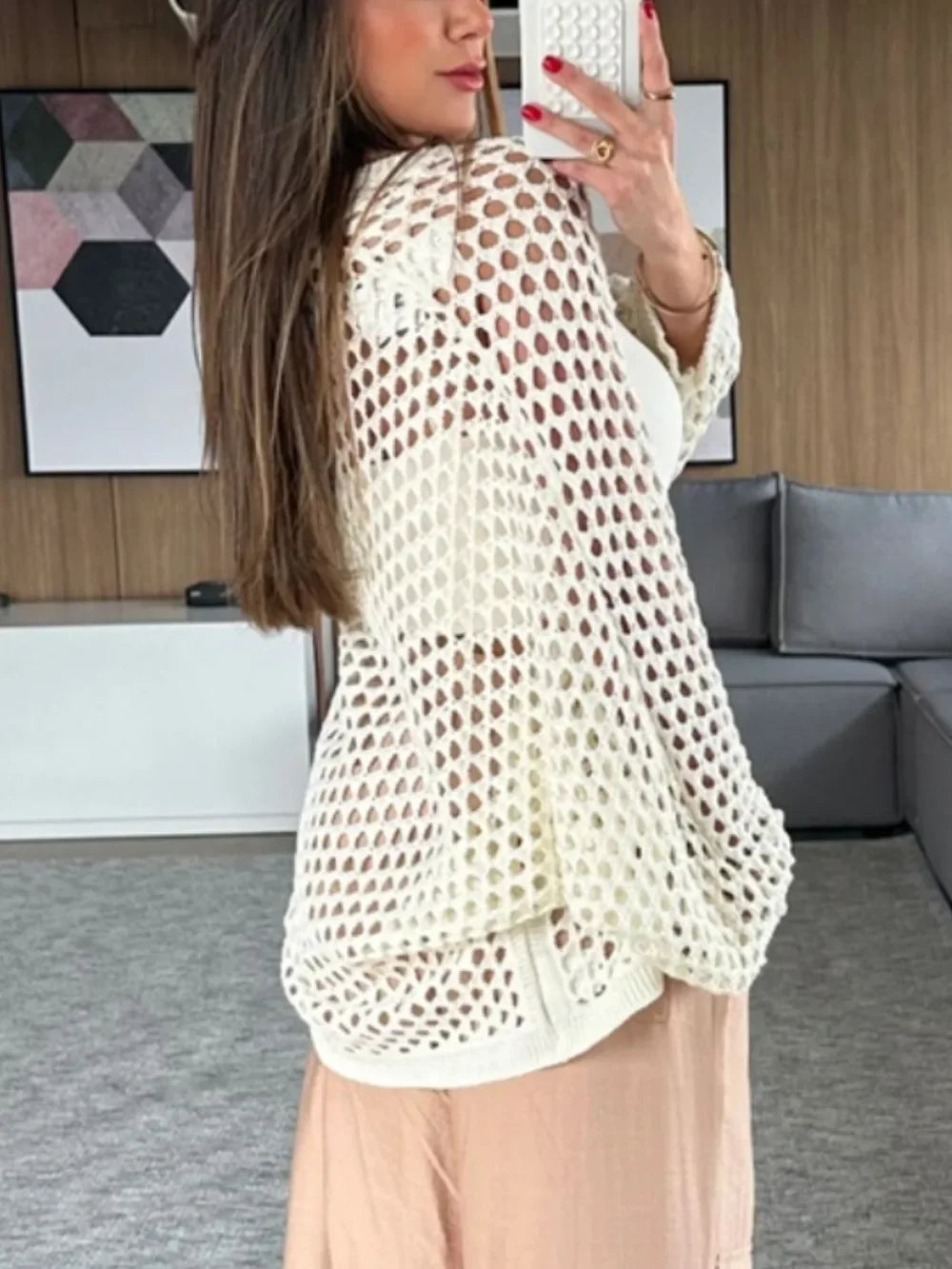 Hollow Out Open Front Cover-Up - tif-shop24.de