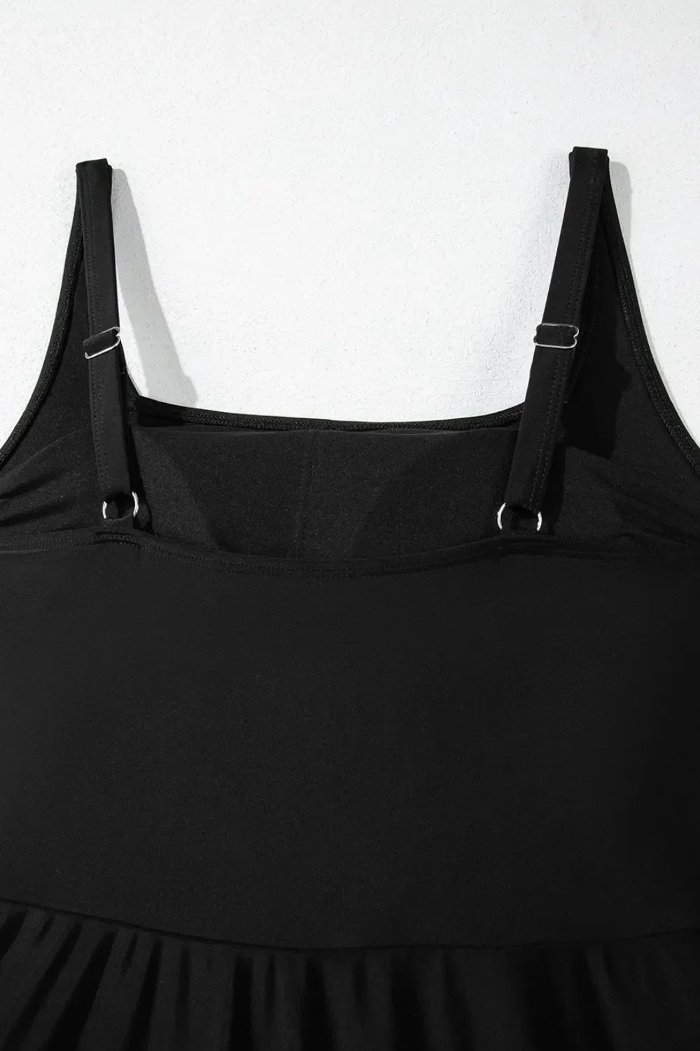 Side Tied Waist Square Neck Adjustable Straps A-line One Piece Swim Dress - tif-shop24.de