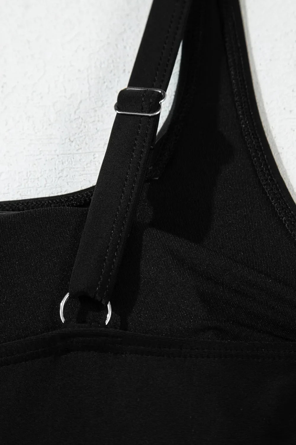 Side Tied Waist Square Neck Adjustable Straps A-line One Piece Swim Dress - tif-shop24.de