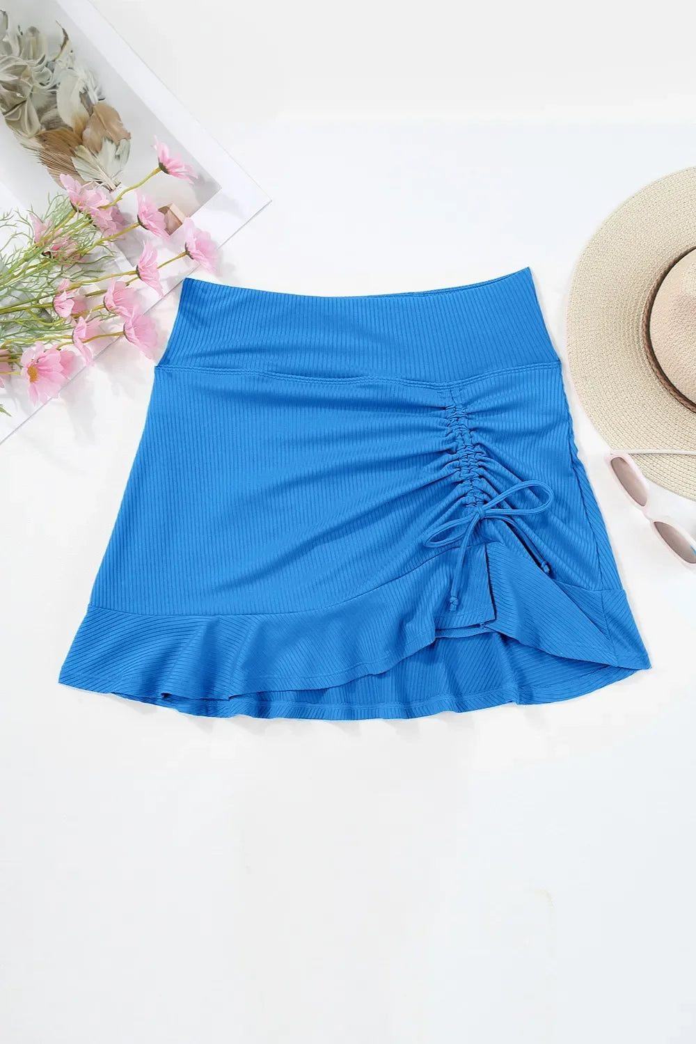 Ruched Elastic Waist Swim Skirt - tif-shop24.de