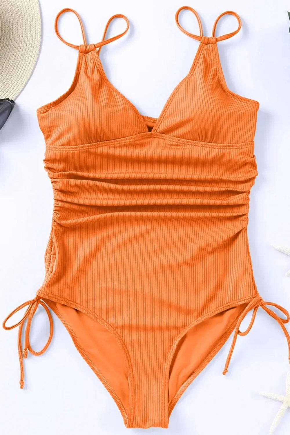 Drawstring Plunge One-Piece Swimwear - tif-shop24.de