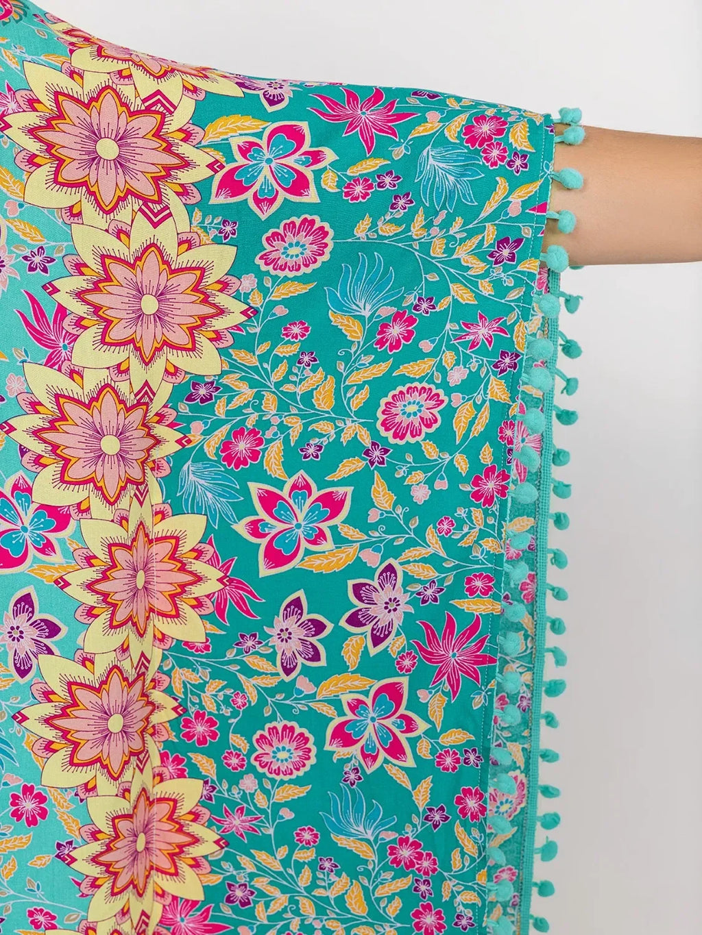 Plus Size Printed Open Front Cover-Up - tif-shop24.de