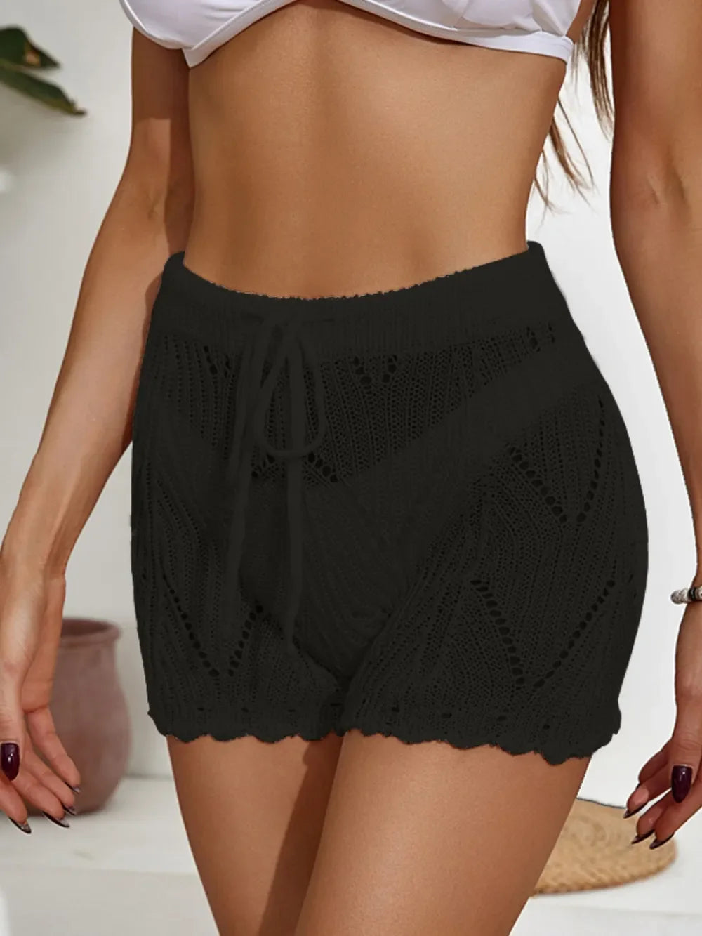 Drawstring Cutout Swim Shorts - tif-shop24.de