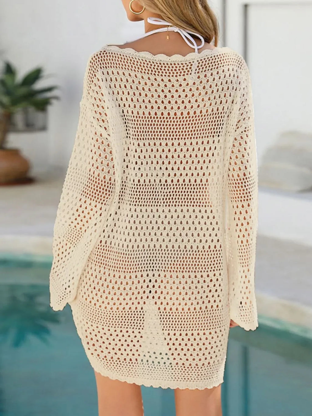 Round Neck Openwork Cover-Up - tif-shop24.de