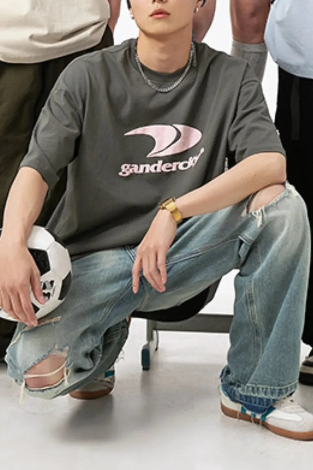 Men's Plus Size Graphic Round Neck Half Sleeve T-Shirt - tif-shop24.de