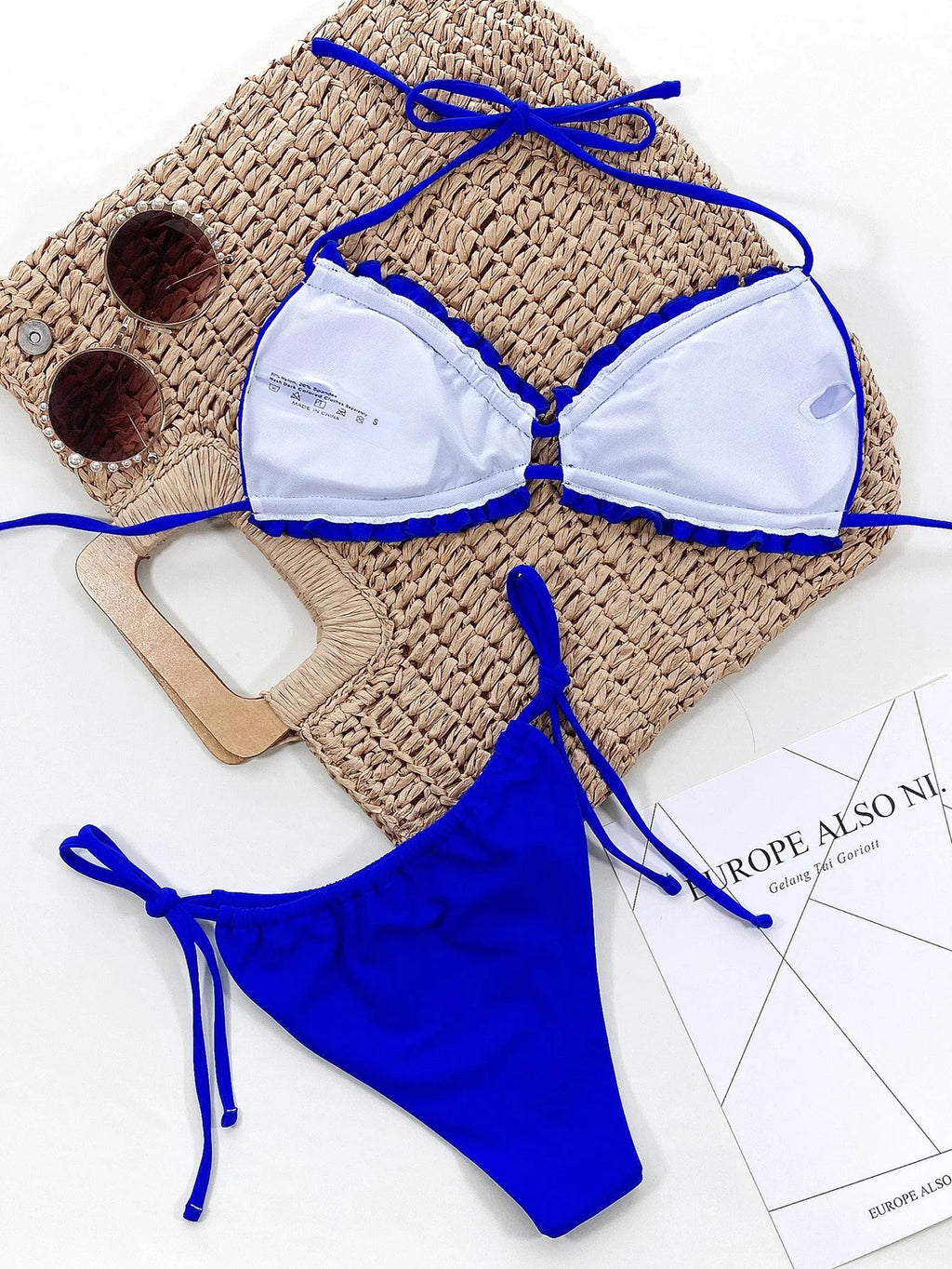 Frill Trill Halter Neck Bikini Set - tif-shop24.de