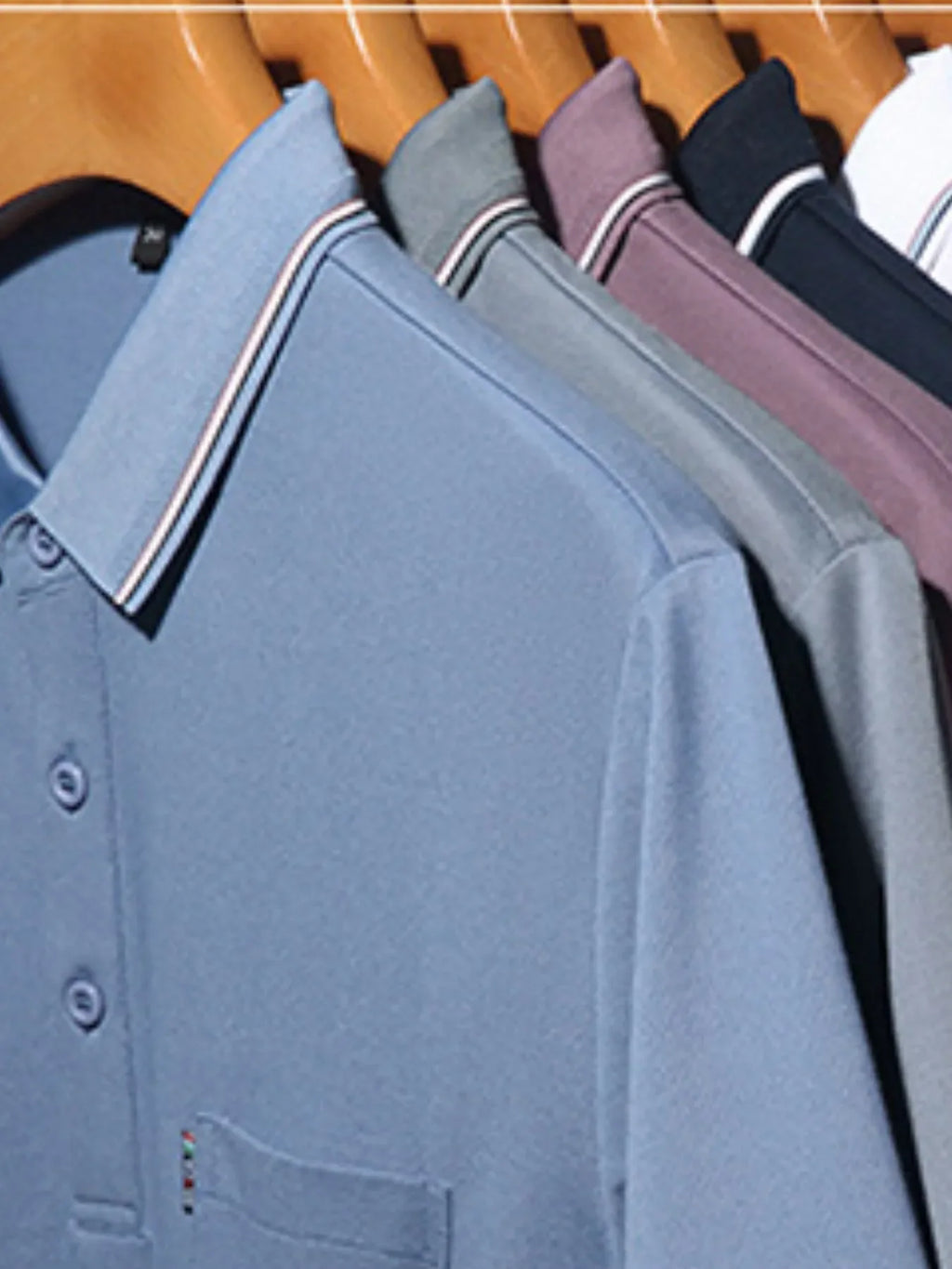 Men's Plus Size Classic Business Casual Striped Collar Polo Shirt - tif-shop24.de