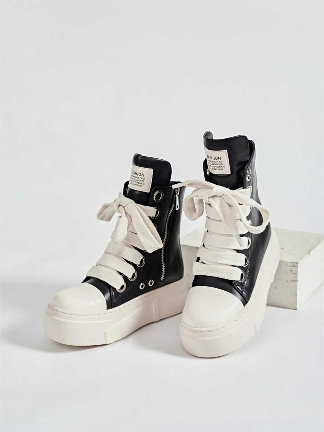 Platform Lace Up Contrast Sneakers - tif-shop24.de