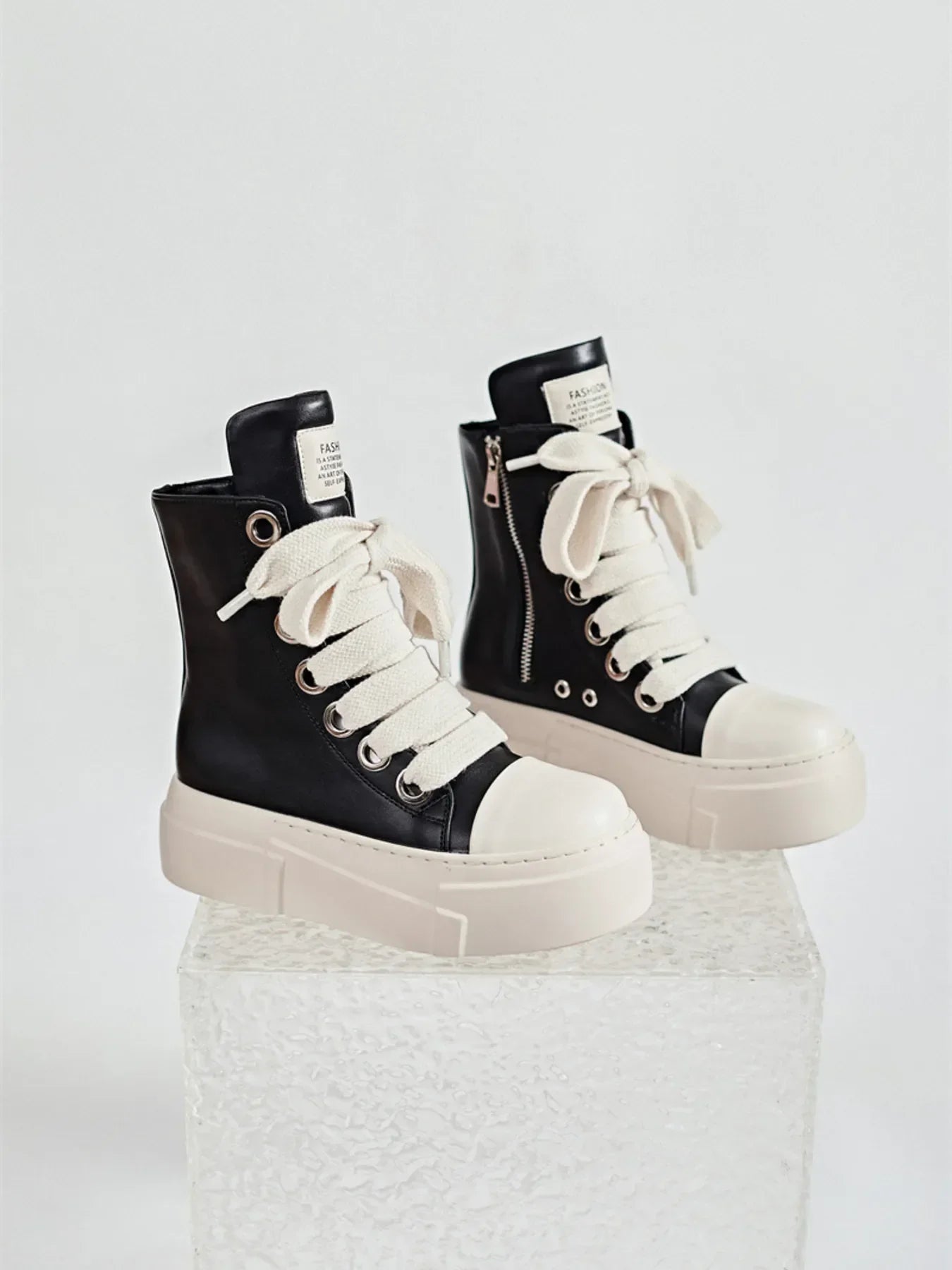Platform Lace Up Contrast Sneakers - tif-shop24.de