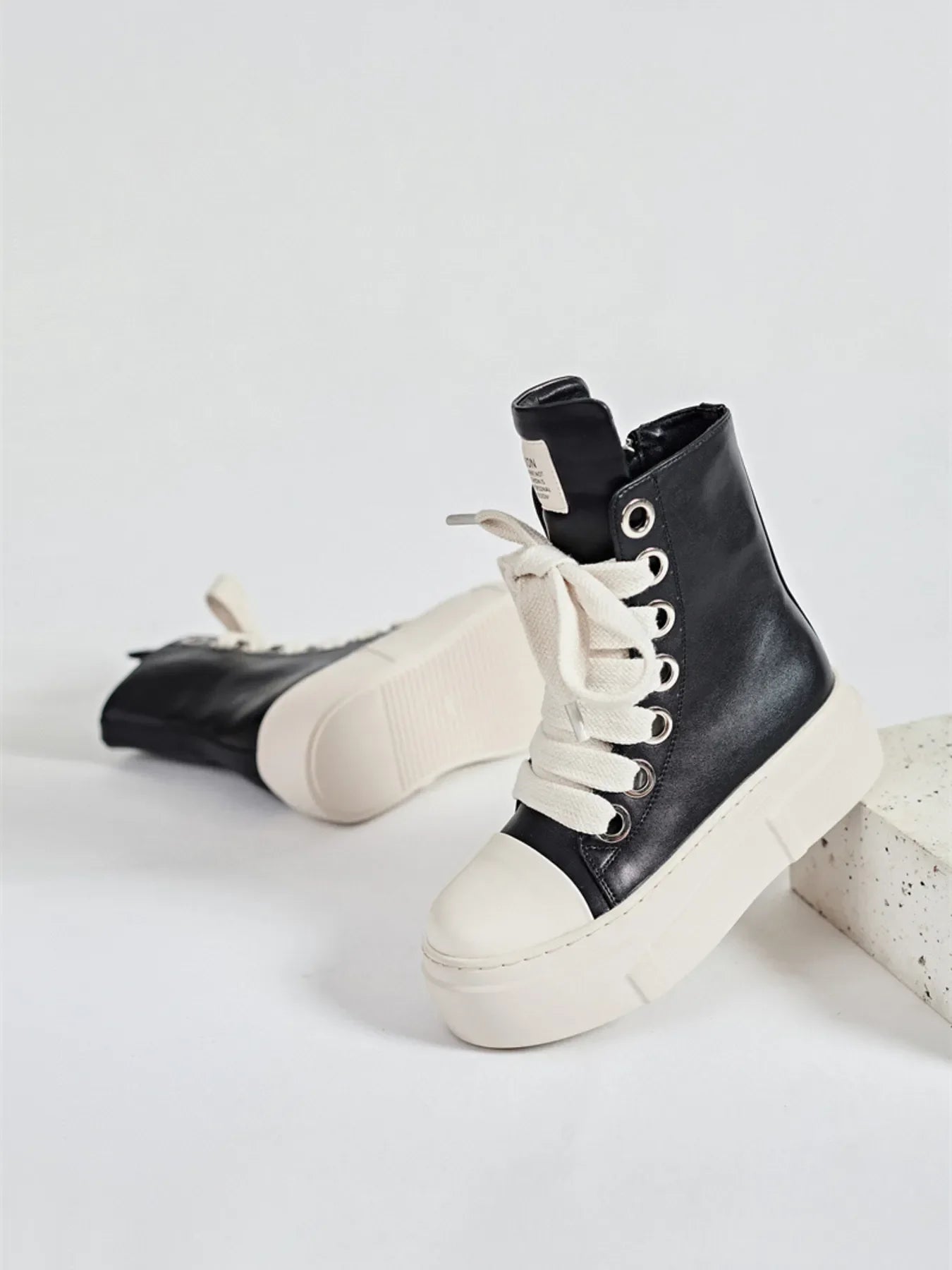 Platform Lace Up Contrast Sneakers - tif-shop24.de