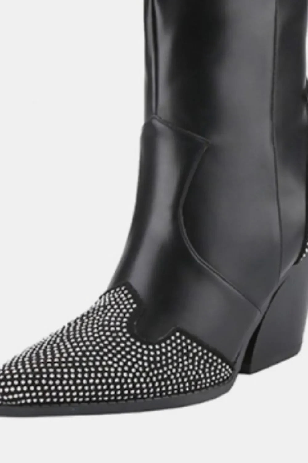Weeboo Chunky Heel Rhinestone Decor Western Boots - tif-shop24.de