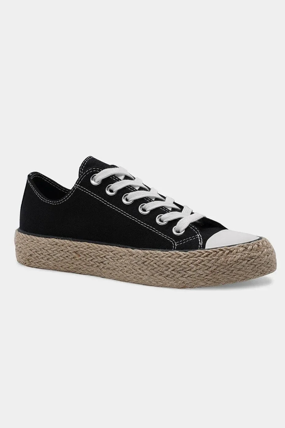 Beast Fashion Lace Up Woven Espadrille Sole Sneakers - tif-shop24.de