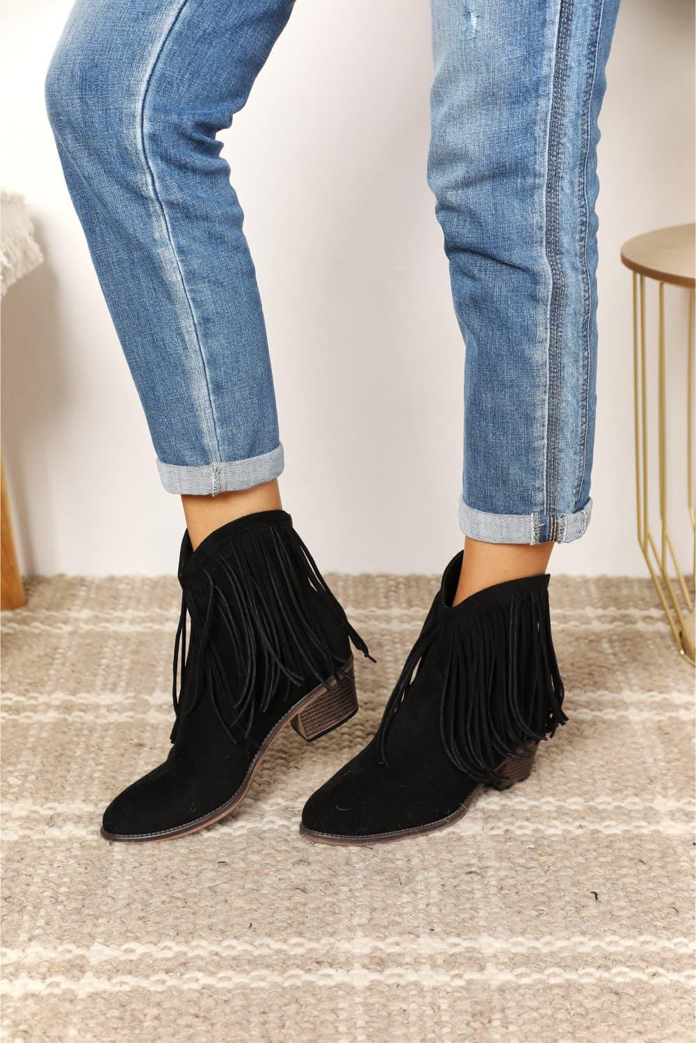 Legend Women's Fringe Cowboy Western Ankle Boots - tif-shop24.de