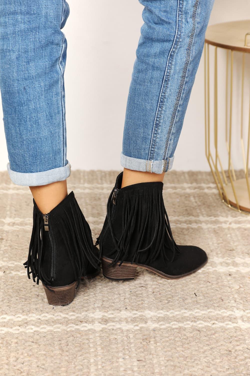 Legend Women's Fringe Cowboy Western Ankle Boots - tif-shop24.de