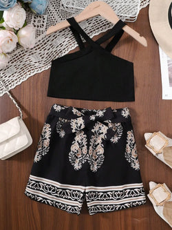Children's Cami and Printed Pants Set - tif-shop24.de