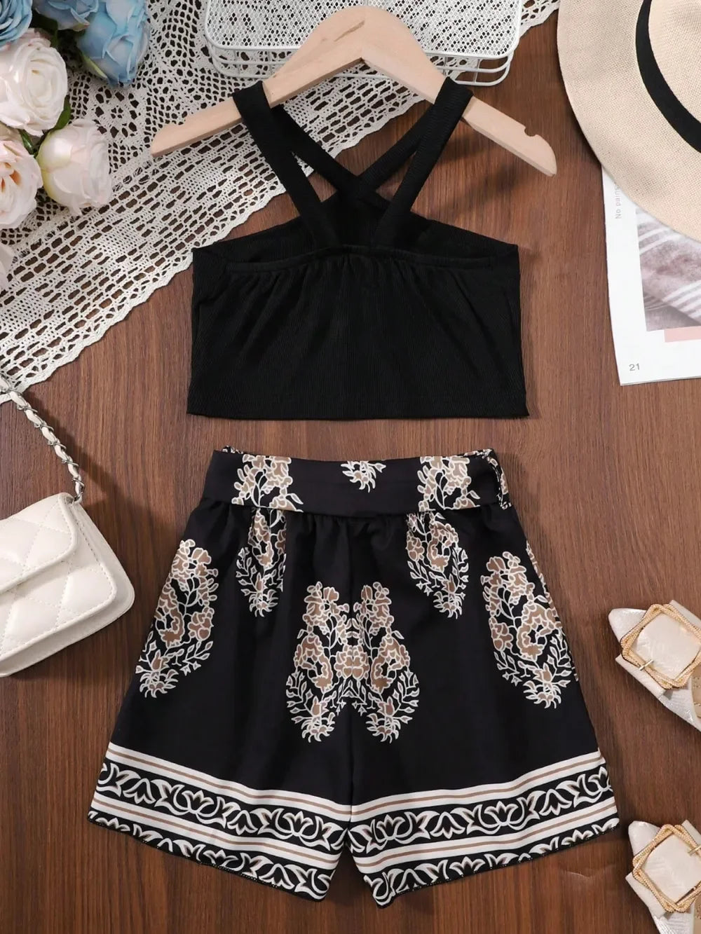 Children's Cami and Printed Pants Set - tif-shop24.de