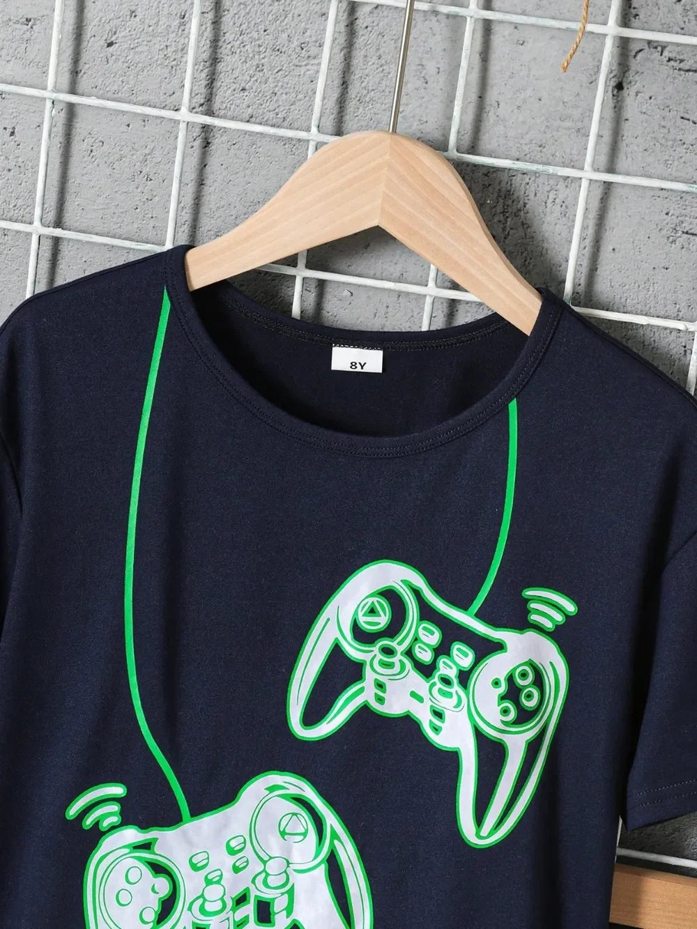 Children's Graphic Round Neck T-Shirt and Pants Set - tif-shop24.de