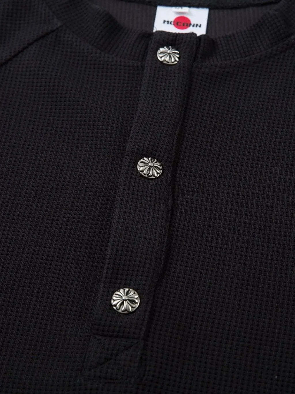 Men's Henley Structured Waffle-Knit T-Shirt - tif-shop24.de