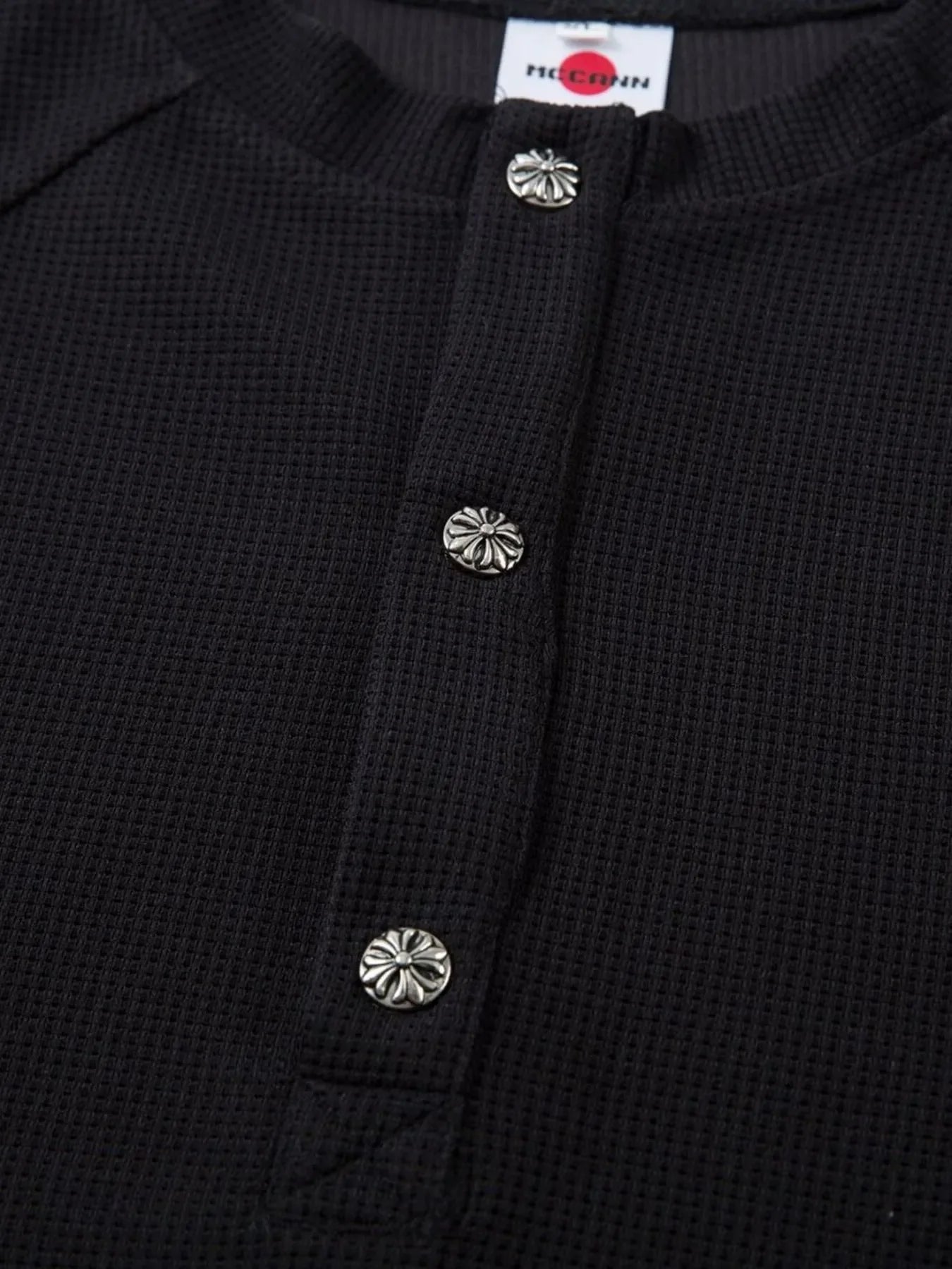 Men's Henley Structured Waffle-Knit T-Shirt - tif-shop24.de