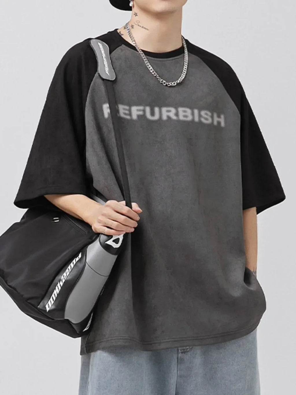 Men's Letter Round Neck Half Sleeve T-Shirt - tif-shop24.de