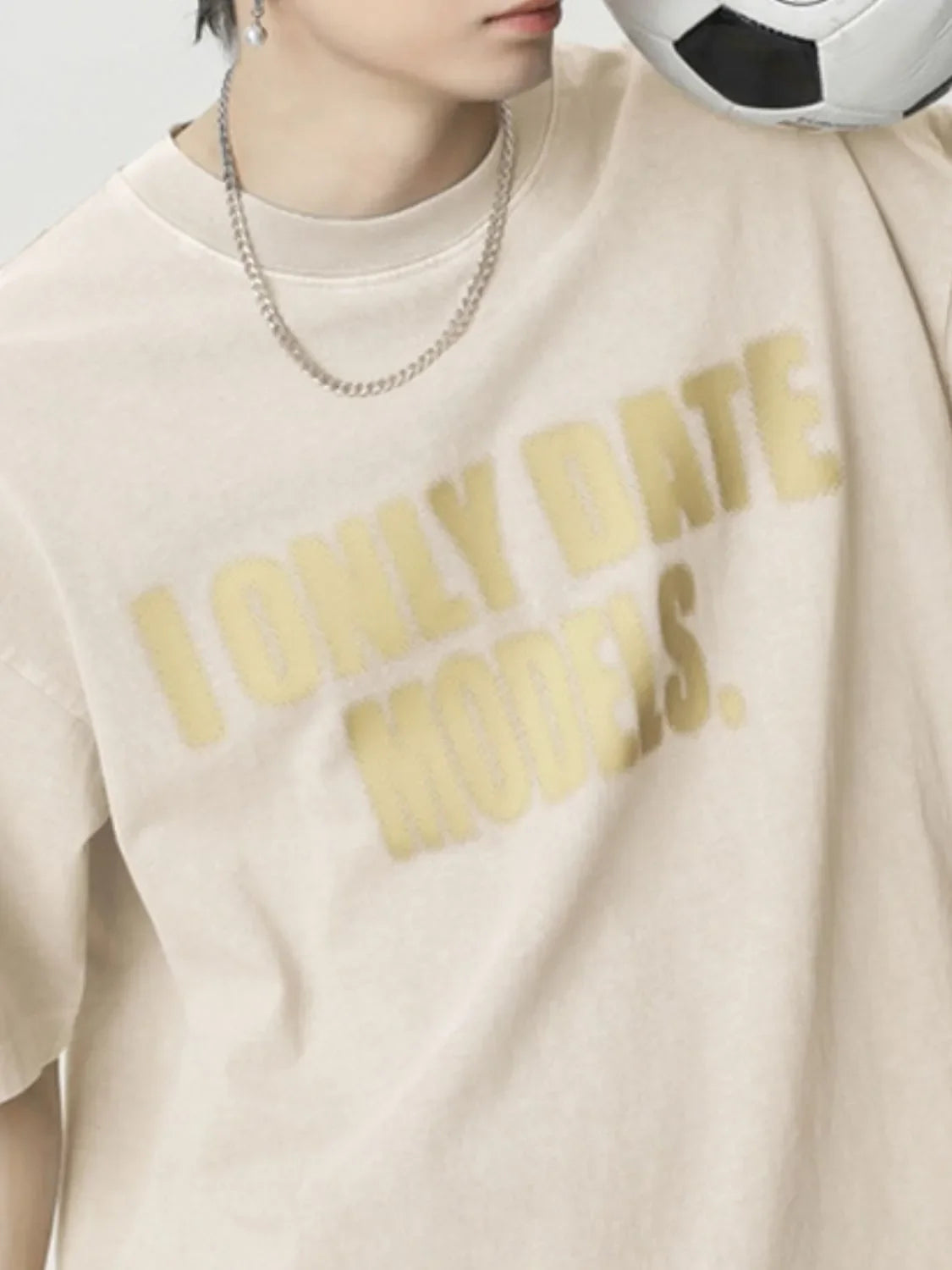 Men's Letter Round Neck Half Sleeve T-Shirt - tif-shop24.de