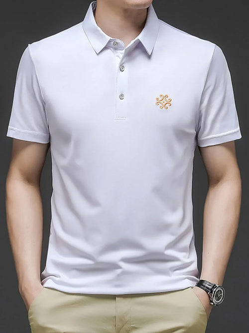 Men's Plus Size Breathable Short Sleeve Polo - tif-shop24.de