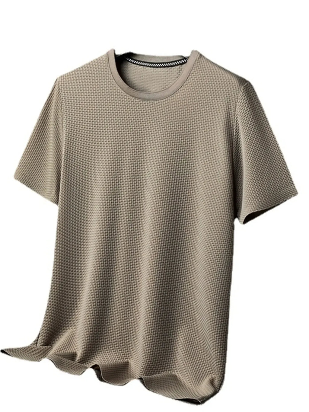 Men's Plus Size Breathable Texture Short Sleeve T-Shirt - tif-shop24.de